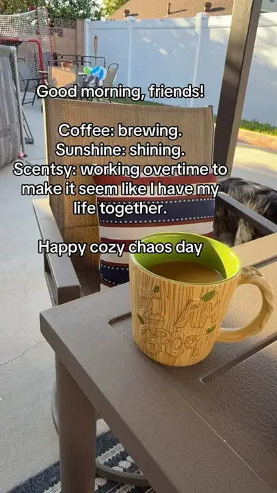 The laundry chair may disagree, but we’re choosing cozy chaos today. #