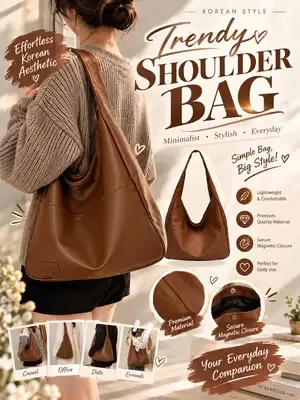 Simple bag, BIG style! 😍👜#shoulderbag #trendybag #womensbag #brownbag