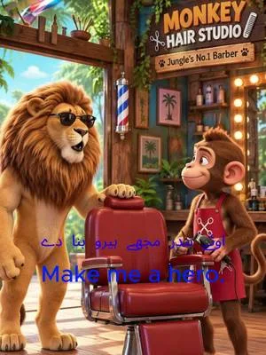 😂✂️ WRONG BARBER, BIGGEST MISTAKE! 🦁🐒 Sher ne kaha: “Mujhe hero bana d
