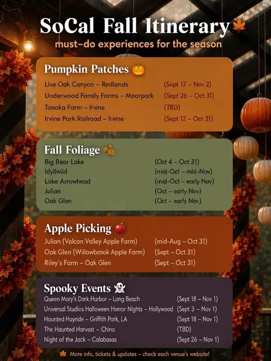 SoCal Fall hits different when you have the right plan. 🍎🍂 I’ve mapped
