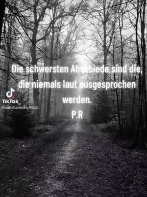 Die schwersten Abschiede sind die, die niemals laut ausgesprochen werd