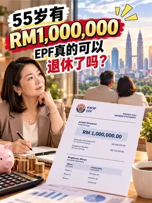 💰 RM1 MILLION in EPF at 55… Can You REALLY Afford to Retire? 😳 Sounds
