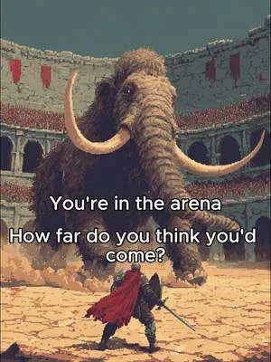 You're in the arena. How far do you think you'd come? 🖤#mythicalcreatu
