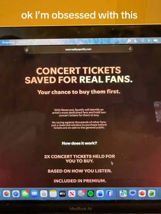Ok @Spotify I need this rn!!! #spotify #reserved #concerts