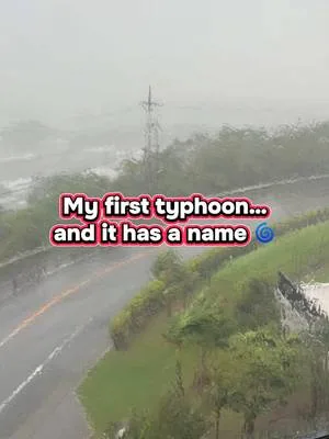 My first typhoon! 🌀✨ Today marks the start of typhoon season in Okinaw