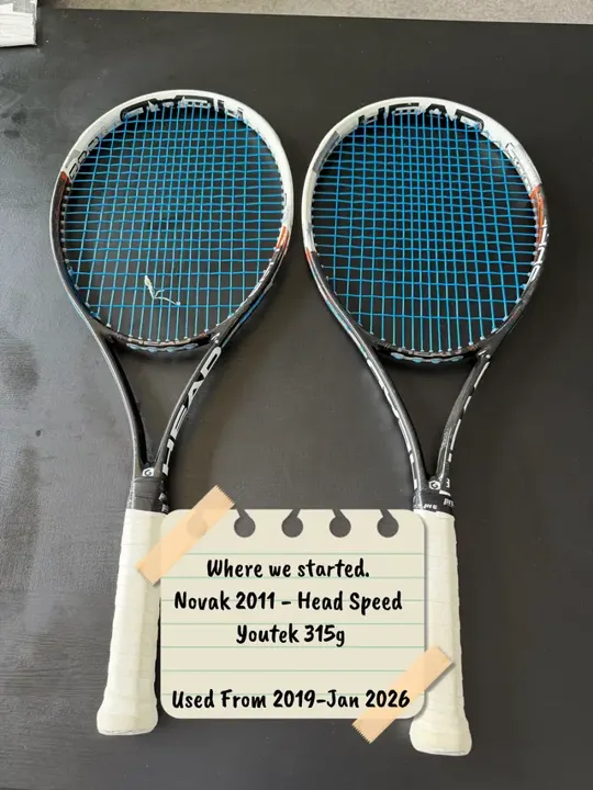 My racket journey in images.  These are just the rackets I tried and l