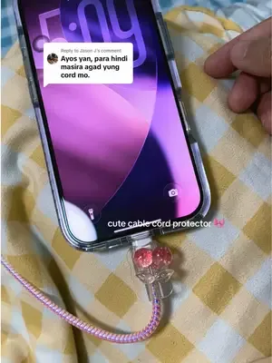 Replying to @Jason J yesss 💯 #cablecordprotector #cutecableprotector #