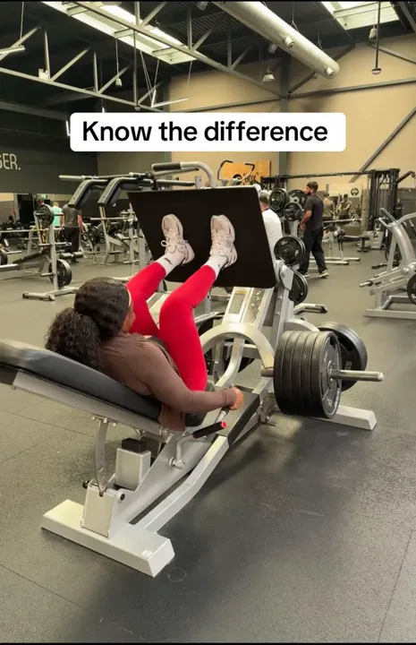 Girlies, your foot placement changes EVERYTHING on the leg press! 💪 ✅
