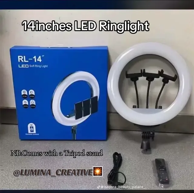 Above here👆is the ordinary 14 inches ringlight and Rgb 14 inches ringl
