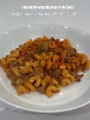 Healthy Hamburger Helper 🍔🧀 Comfort food, but make it a little better