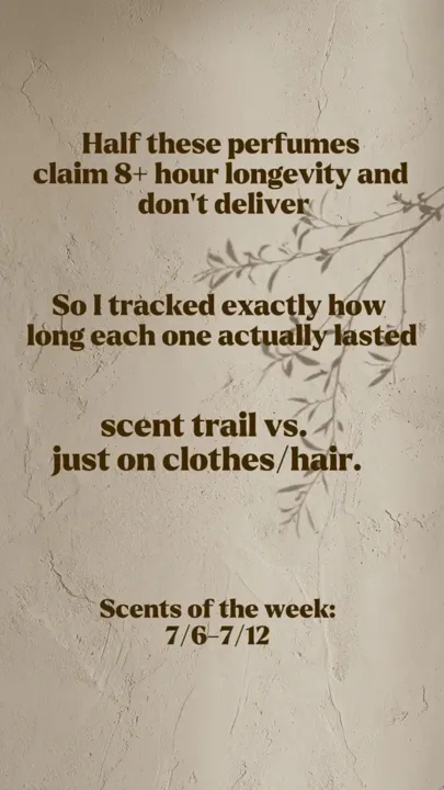 Scents of the week, but make it data 📊  I tracked scent trail time vs.