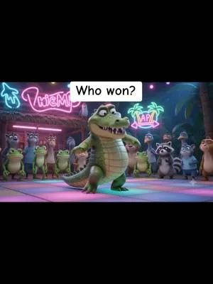Dance battle between gator and chicken. Who will win??? #dancechalleng
