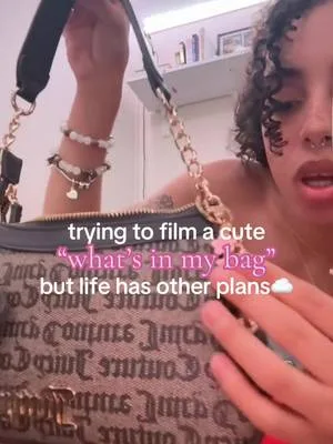 My bag is cute… the organization inside? that’s another story 🤍🎀 Just