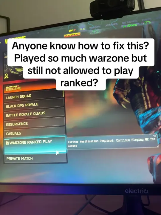 Call of duty isn’t allowing me to play ranked warzone does anyone know