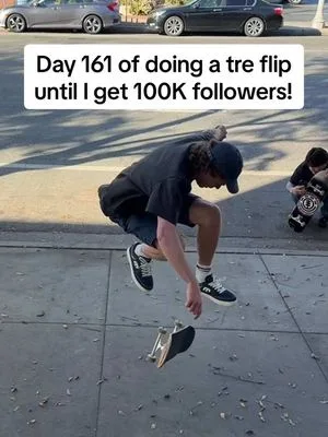 Day 161 and we ain’t stopping! #fyp #treflip #skateboarding #skate #fo