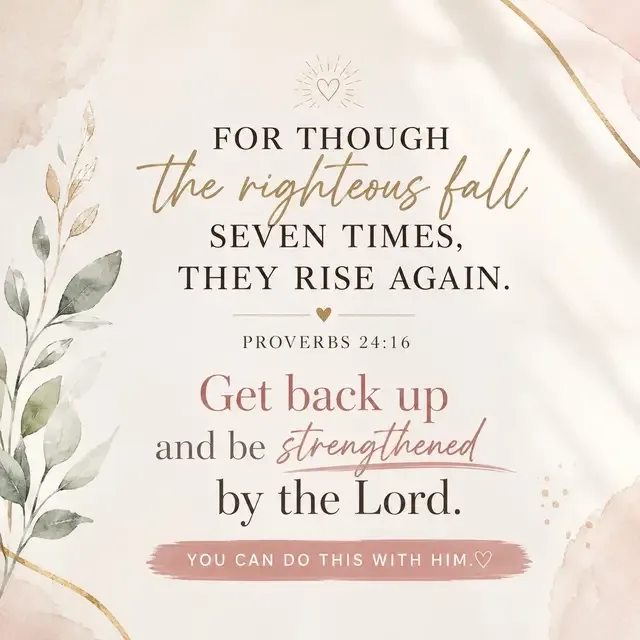 You may have fallen, but you don’t have to stay there. Get back up and