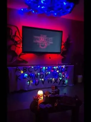 Throwback to our DIY Stranger Things-inspired date night at home 🕯️🧇✨