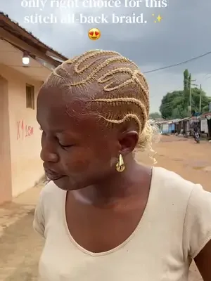 Blonde stitch braids on a short hair. 📍Dm to book an appointment for y