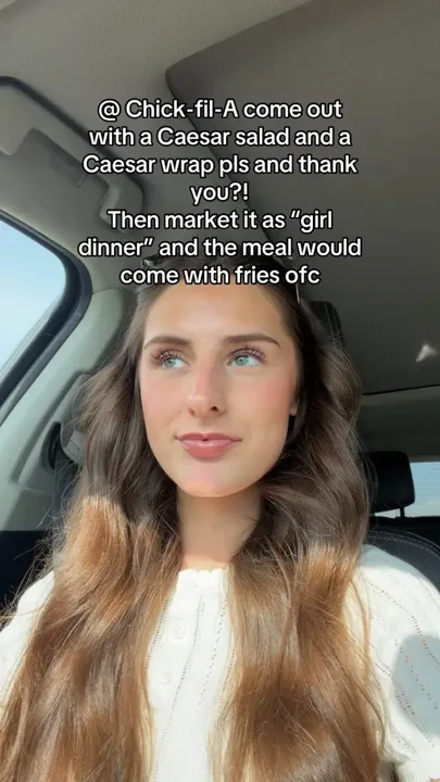 Plsss @Chick-fil-A #girldinner #caesarsalad #chickfila #chickfilaorder