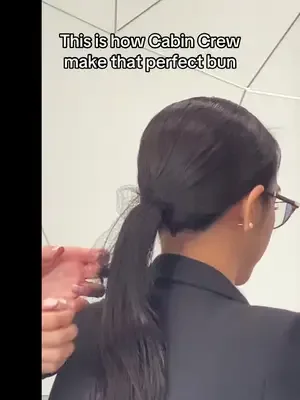 If you are wondering how flight attendants perfected that hair bun. Th