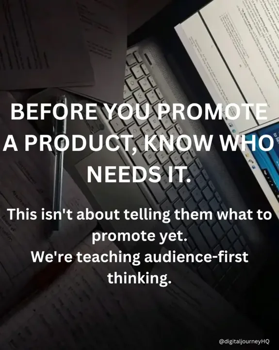 Affiliate marketing beginners: don't choose the product before underst
