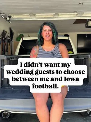 I planned my wedding around a Hawkeye game. No regrets. 🍻🏈 #TailgateWe