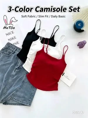- Super Comfy & Slim‑Fit Camisole Tops#camisoletop #camisoletops #padd