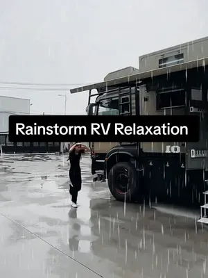 Ever wonder how a solo girl keeps cozy during a rainstorm? ⛈️🚐#creator