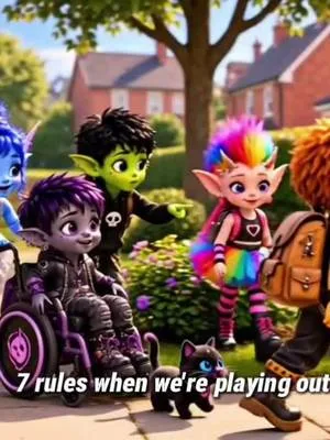 7 little rules for BIG adventures! 🌈🛝 Stay safe & have fun! 🖤 #KidsSaf