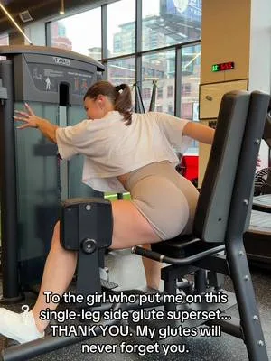 10-12 full reps + 10 pulses each leg 🥵🔥 #glutegrowth #glutegainz #glut