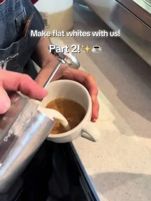 Part 2!! Serving the freshest  flat whites in town🔥 #baristadaily #cos