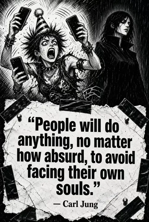 You need the chaos because peace would force you to meet yourself. Sta