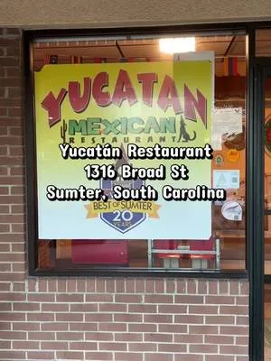 Yucatán Mexican restaurant. 1316 Broad Street in Sumter, South Carolin