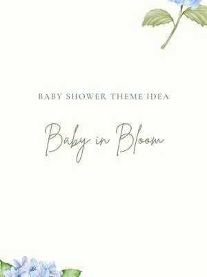 Baby shower theme idea 🩵🌿 Baby in Bloom ✨ Soft blue hydrangeas, floral