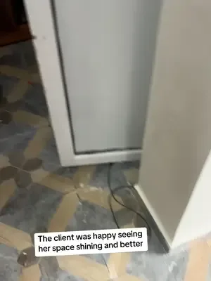 Our Client was happy seeing her space shining after we completed our p