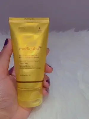 Been using the Medicube Kojic Acid Turmeric Night Wrapping Mask ✨ I lo