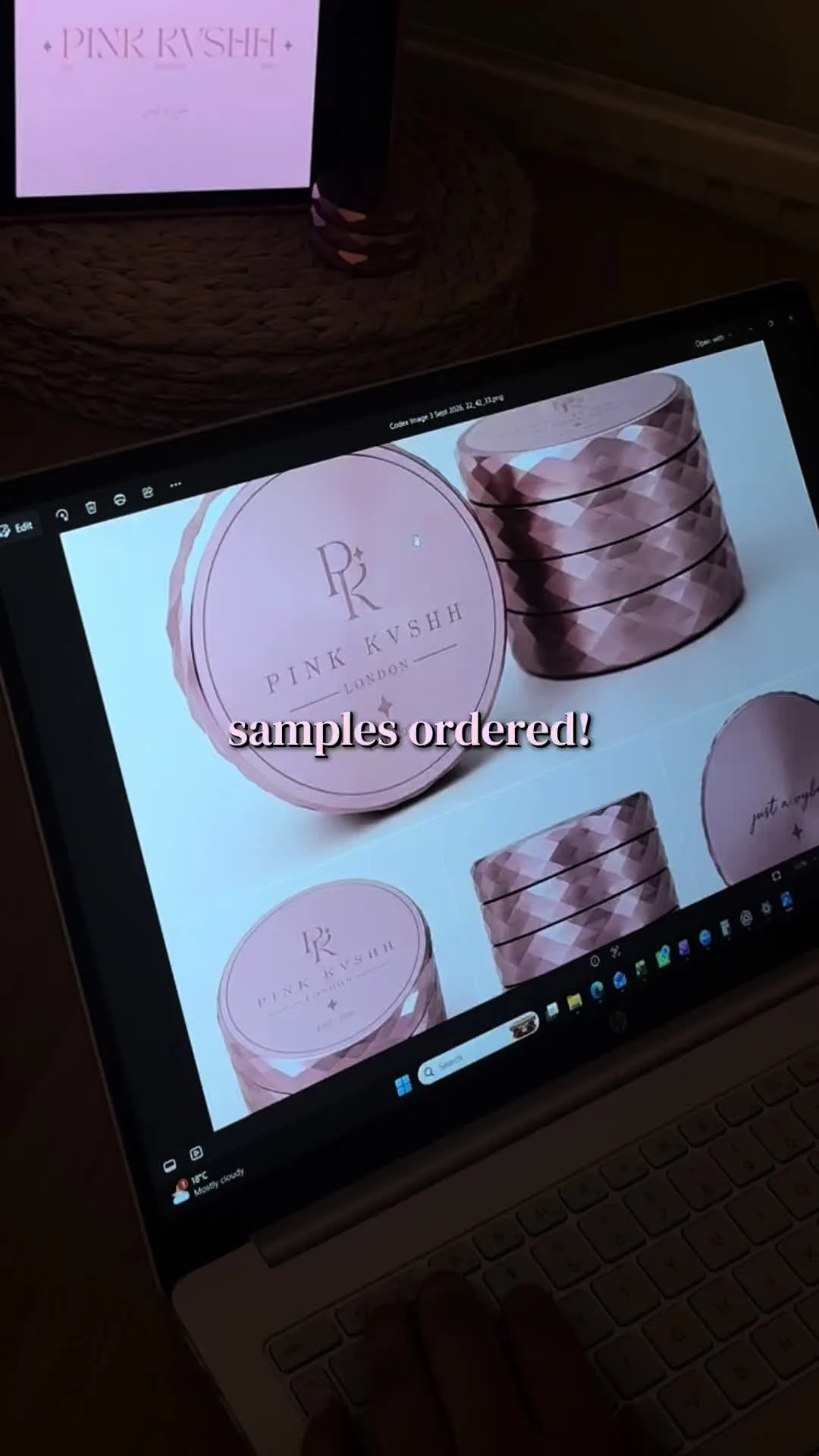We can’t wait for our custom samples to arrive!🥰 Follow along for a ch
