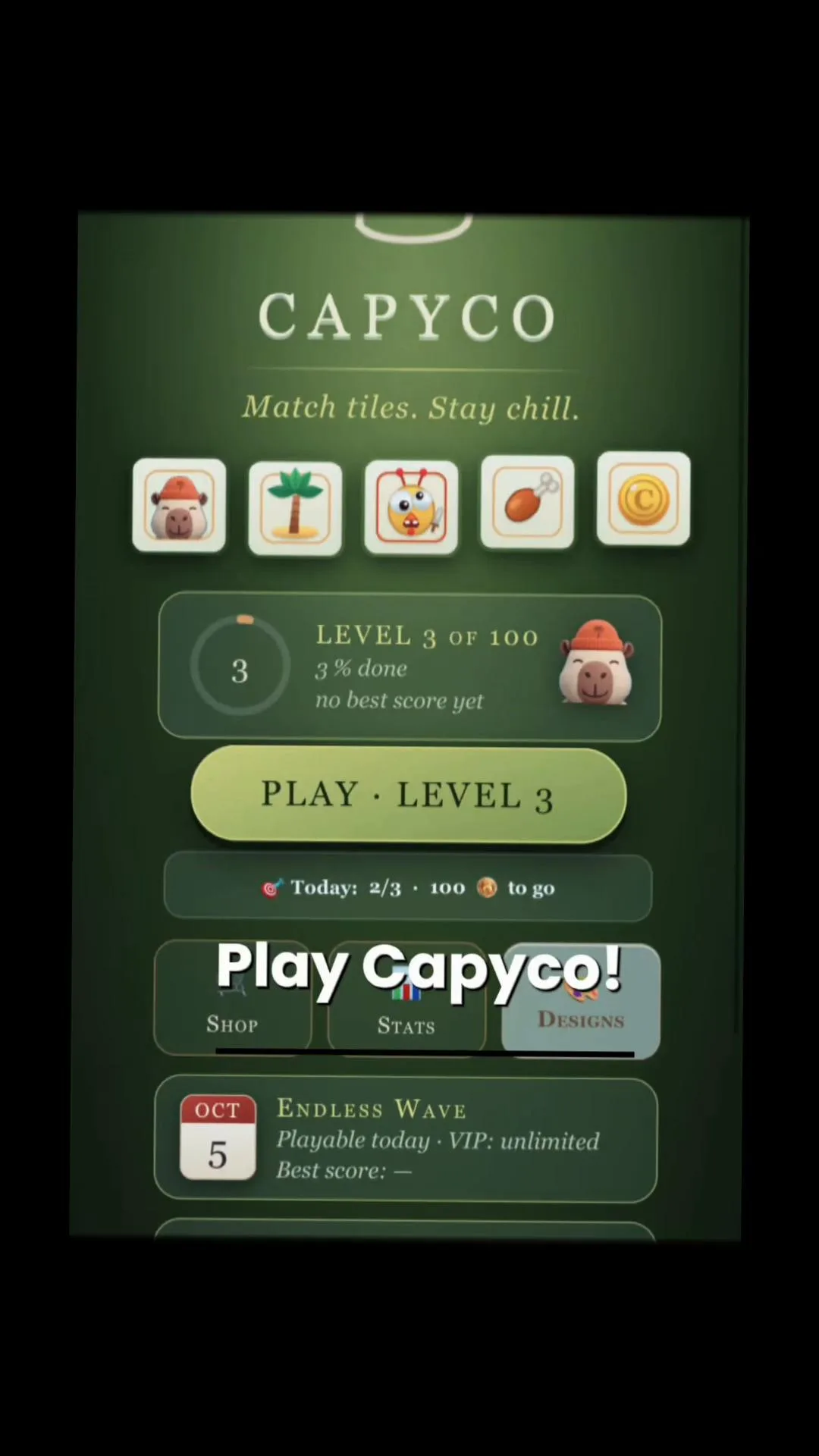 POV: You just found your new favorite tile-matching game🐹✨ Capyco is f