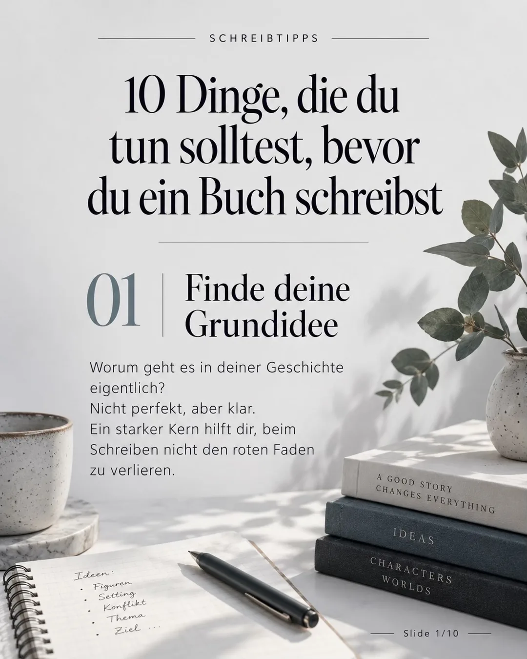 Ich hätte schon vor zehn Jahren anfangen können, mein erstes Buch zu s