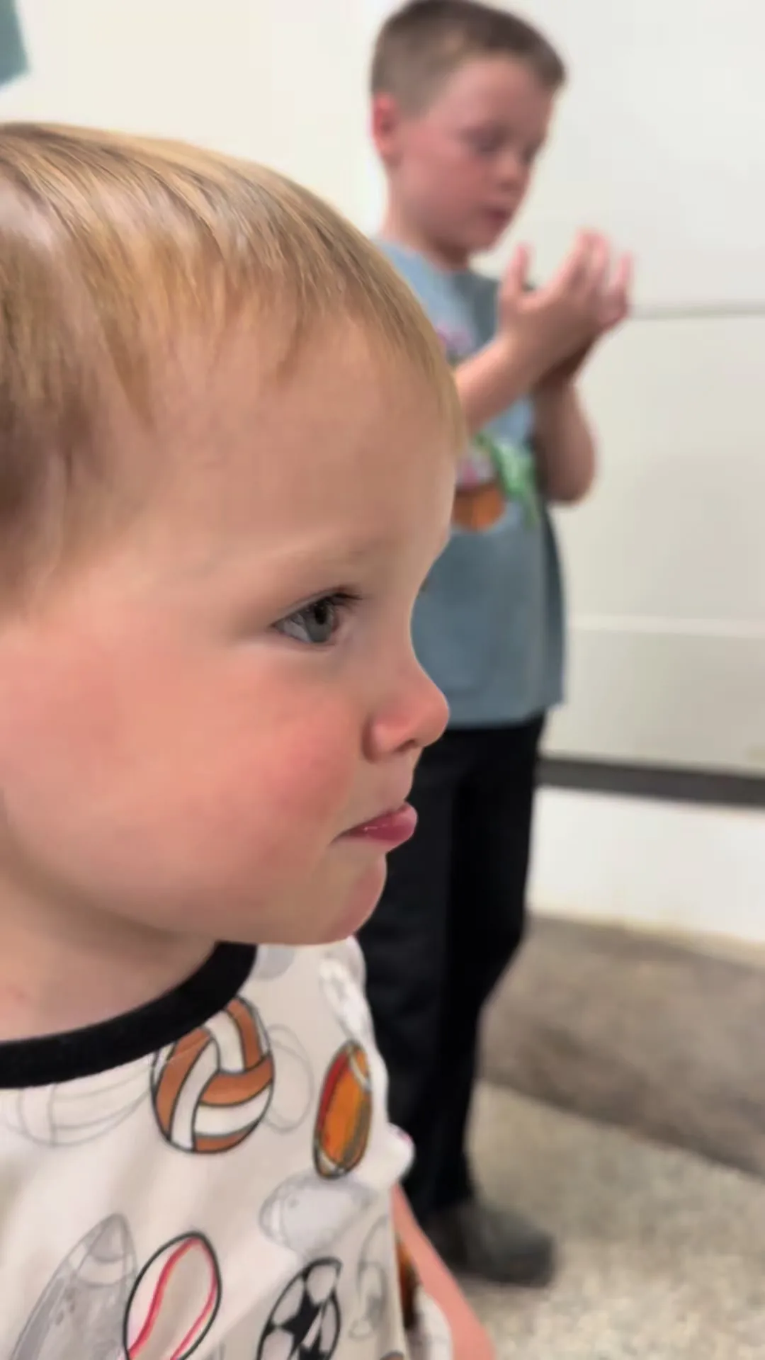 First haircut… went with the mullet 🤣🤣 business in the  front.. party
