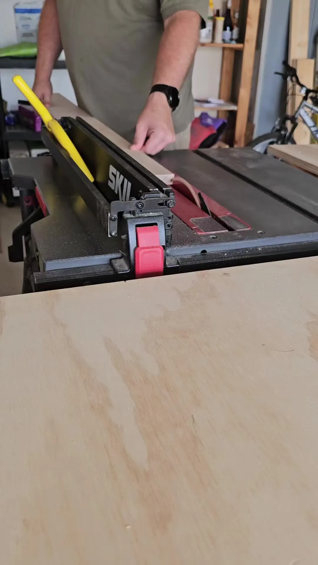 Creating an over the stove shelf. This idea comes from @Woodshop Diari